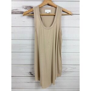 EVERY Tank Top Racerback‎ Sleeveless Basic Ribbed Casual Top Beige XS